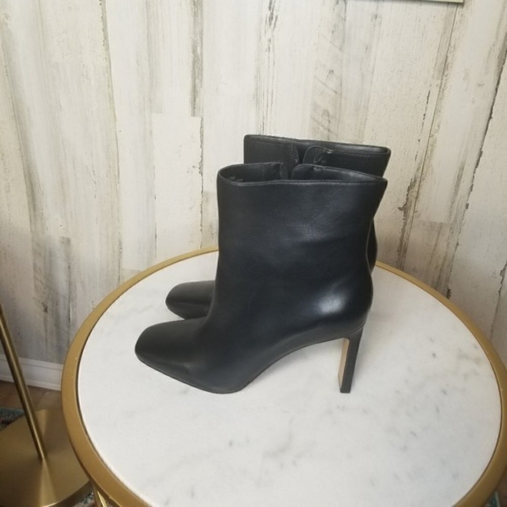 INC International Concepts Women's Viana Dress Booties Black Leather 10M - Picture 4 of 6